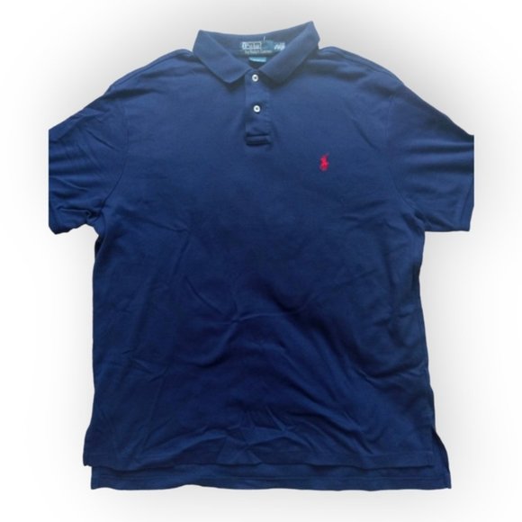 Ralph Lauren Polo Navy men 100% cotton collared short sleeve shirt - Picture 6 of 8